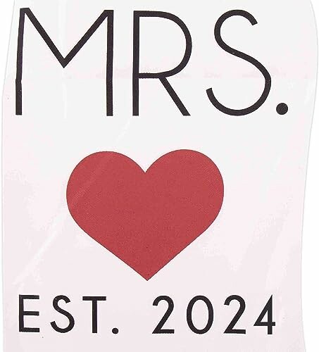 MRS. Est. 2024 with heart design